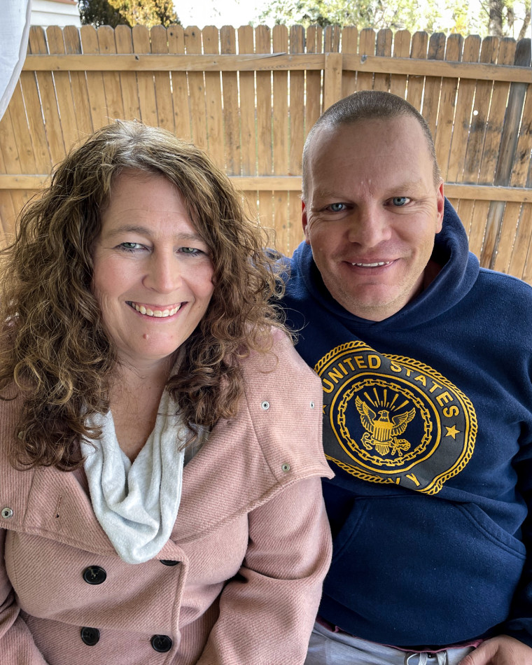 Damon Carson, a small business owner in Longmont, Colo., with his wife Traci.