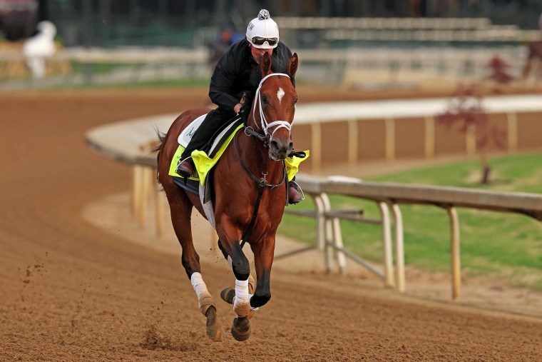 Journalism trains at Churchill Downs on May 1, 2025 in Louisville, Kentucky. 
