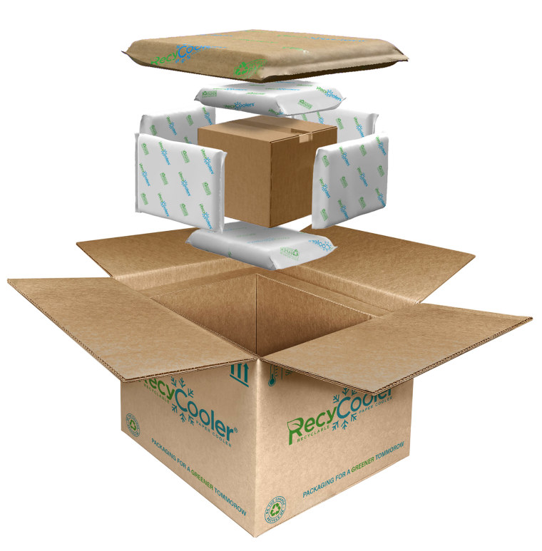Internal contents of a RecyCoolers box