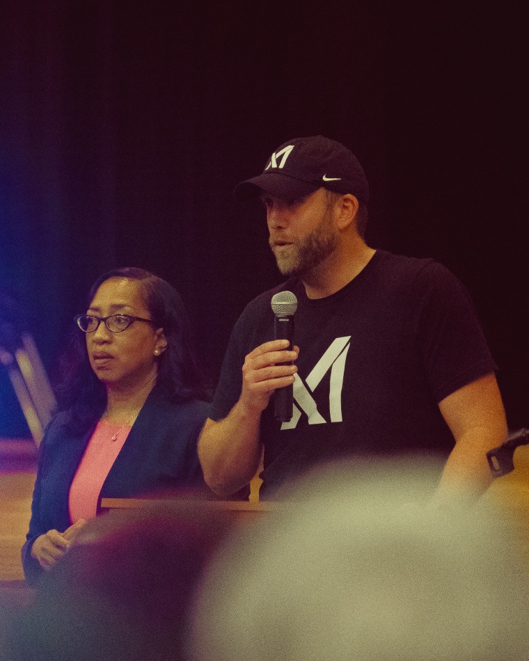 Brent Mayo, xAI's site leader in Memphis, spoke at an April hearing about the company's permit application.