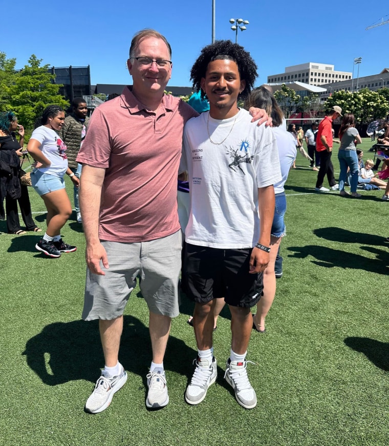 Coach Bryan Williams with Emerson Colindres high school ICE detainee