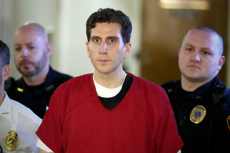 Image: Bryan Kohberger, who is accused of killing four University of Idaho students, is escorted to an extradition hearing at the Monroe County Courthouse in Stroudsburg, Pa., on Jan. 3, 2023.