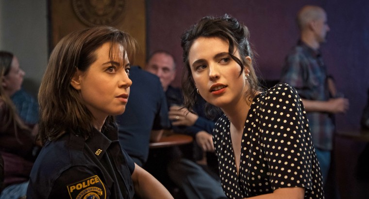 Aubrey Plaza stars as MG Falcone and Margaret Qualley as Honey O’Donahue in writer/director Ethan Coen’s "Honey Don't!".
