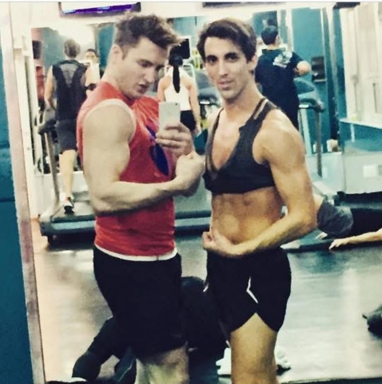Jacob with friend, Marti G. Cummings.