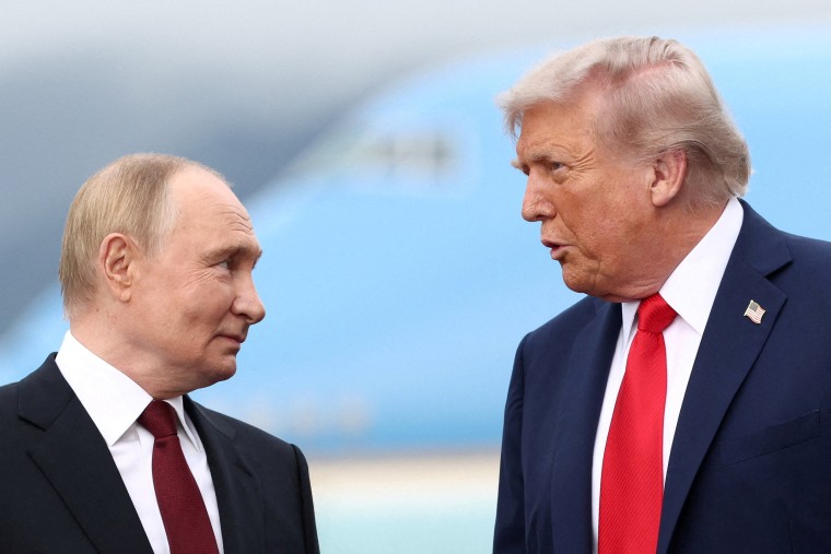 U.S. President Trump meets with Russian President Putin in Alaska